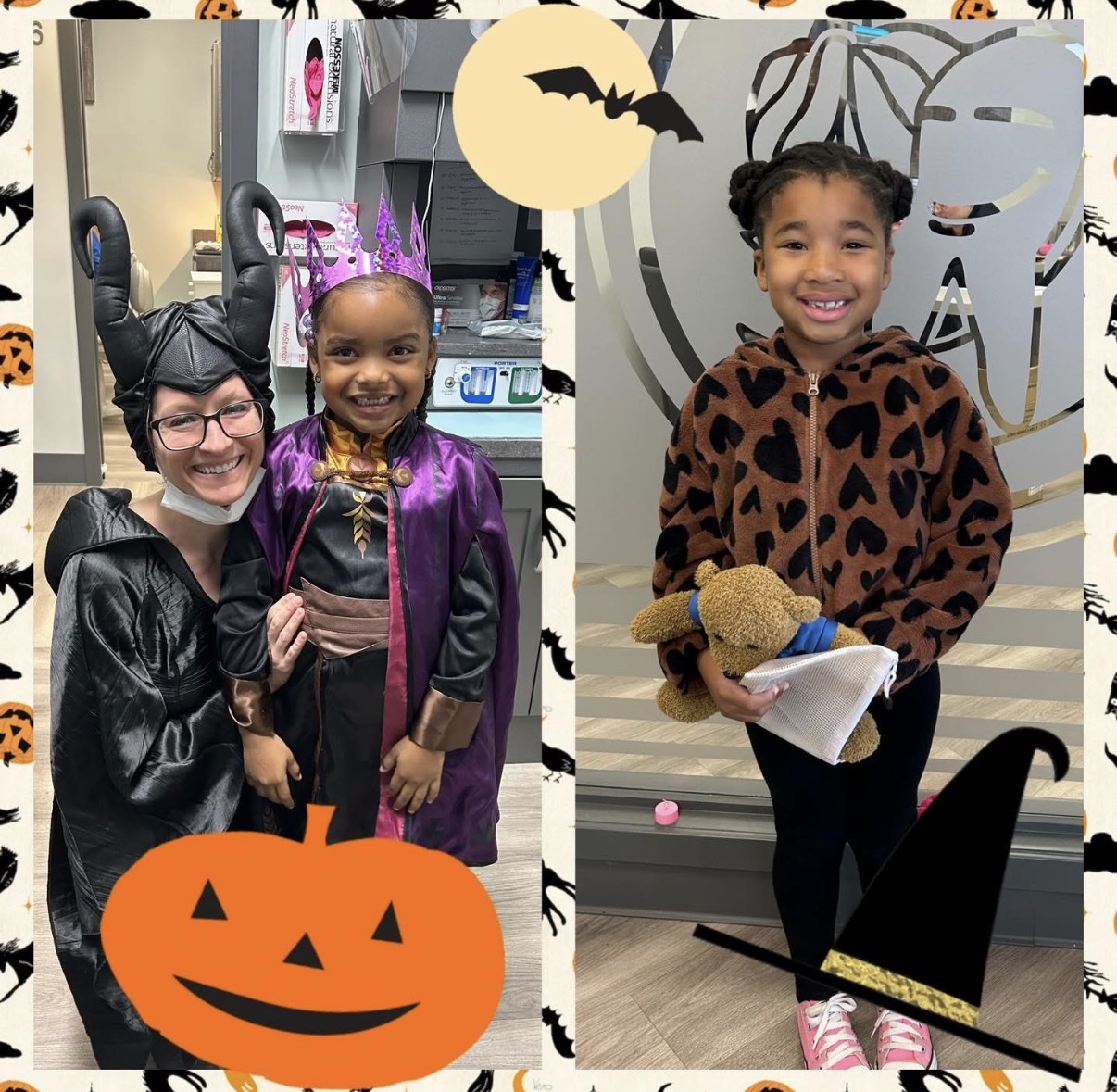 Halloween fun at First Smile with kids in costumes